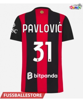 Günstige AC Milan Strahinja Pavlovic #31 Heimtrikot Damen 2026-27 Kurzarm